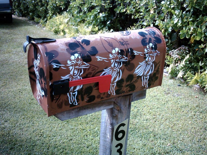 Oahu Kailua Hula Mailbox