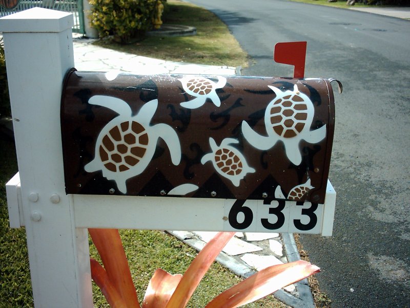 Oahu Kailua Sea Turtle Mailbox