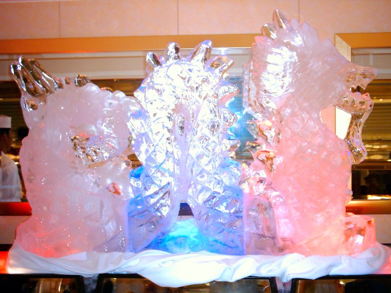 Glass Wings photos Alaska Norwegian Pearl Chocoholic Buffet Ice Dragon