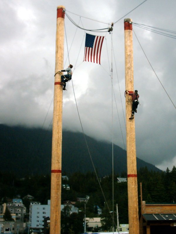 Ketchican Great Alaskan Lumberjack Show Speed Climbing